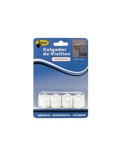 COLGADOR DE VISILLOS BLANCO 4UDS
