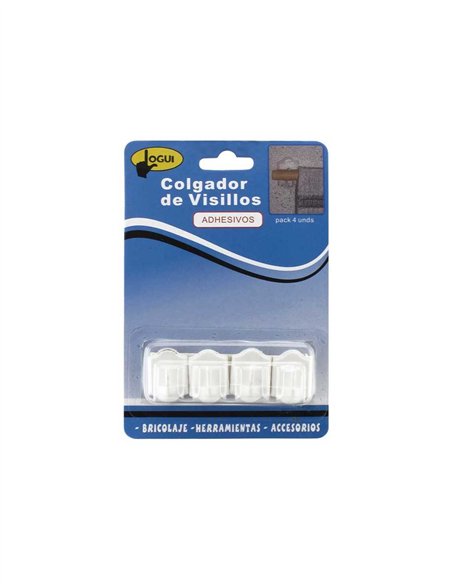 COLGADOR DE VISILLOS BLANCO 4UDS