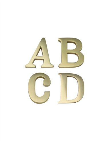 LETRAS LATÓN PULIDO - C-75MM
