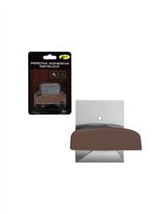 PERCHA ADHESIVA METAL MARRON 1U. GRANDE