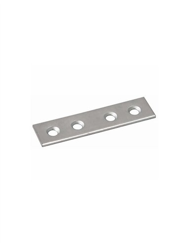 PLACA ENSAMBLE PUNTA CUADRADA ZINCADA - 60X20MM