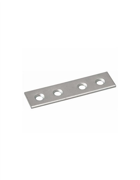 PLACA ENSAMBLE PUNTA CUADRADA ZINCADA - 80X20MM