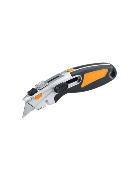 CUTTER DE SEGURIDAD SOFT TOUCH + 2 HOJAS SK2 TOLSEN