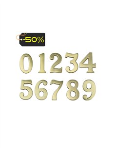 NUMEROS LATÓN PULIDO - 6-75MM