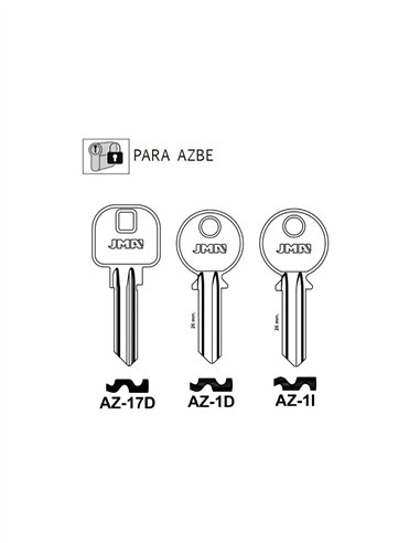 LLAVE EN BRUTO PARA AZBE - AZ-17D(JMA) / AZ10 (SILCA)