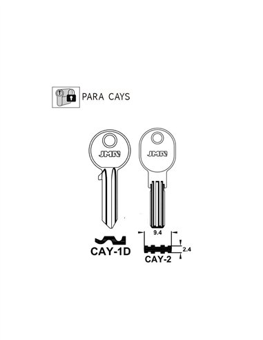 LLAVE EN BRUTO PARA CAYS - CAY-1D (JMA) / CYS1 (SILCA)