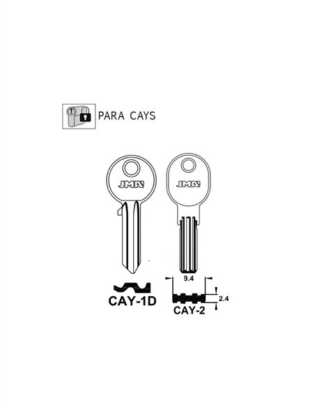 LLAVE EN BRUTO PARA CAYS - CAY-1D (JMA) / CYS1 (SILCA)