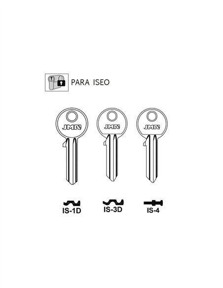 LLAVE EN BRUTO PARA ISEO - IS-3D (JMA) / IE6 (SILCA)