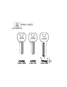 LLAVE EN BRUTO PARA LINCE - LIN-15D (JMA) / LC11 (SILCA)