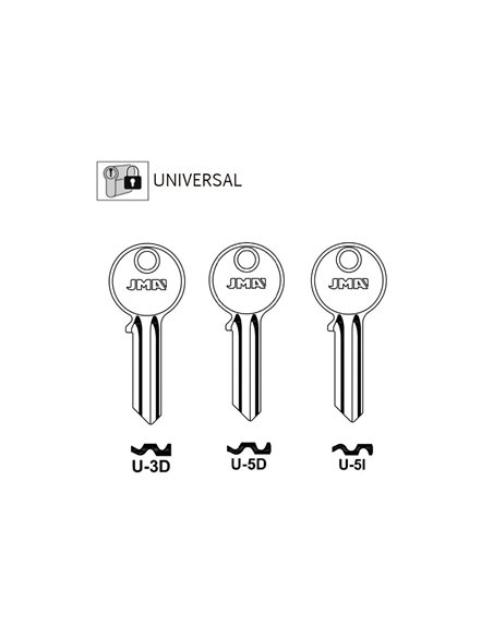 LLAVE EN BRUTO UNIVERSAL - U-3D (JMA)