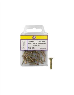 TORNILLO CABEZA PLANA POZI - 3.5X25MM