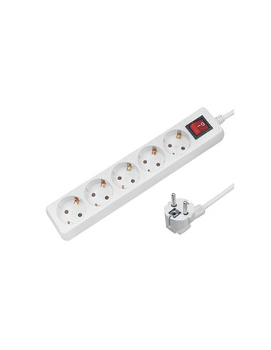 BASE MULTIPLE 5 TOMAS CON INTERRUPTOR 1.4M WADFOW