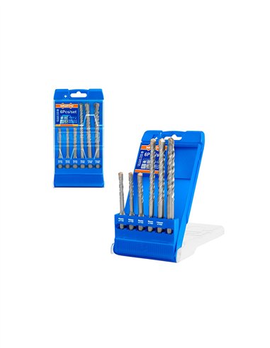 JUEGO 6PZS BROCAS SDS PLUS WADFOW
