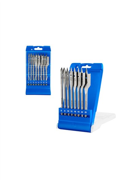 JUEGO 8 PZS BROCA DE PALA PARA MADERA WADFOW