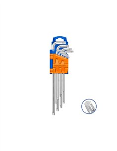 JUEGO 9PZS LLAVES TORX EXTRALARGAS WADFOW