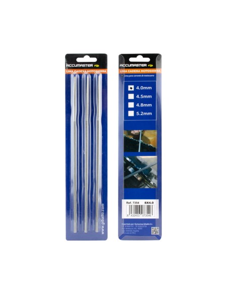 LIMA CADENA MOTOSIERRA (BLISTER 3 UDS) - 4.8MM