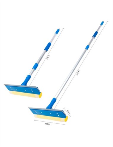 LIMPIACRISTALES DUAL MANGO TELESCOPICO 78-130CM