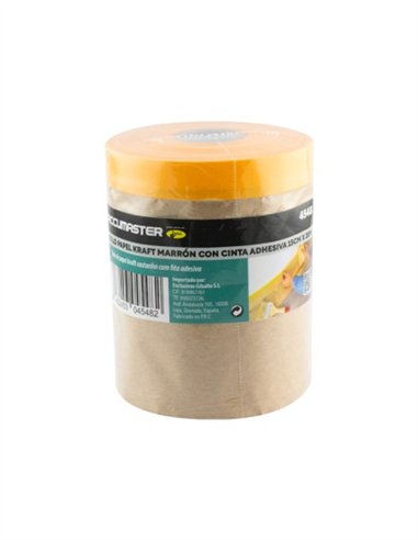 PAPEL KRAFT MARRON CON CINTA ADHESIVA - 35CM X 20M