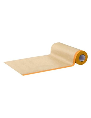 PAPEL KRAFT MARRON CON CINTA ADHESIVA - 35CM X 20M