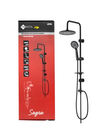 COLUMNA DE DUCHA NEGRA MODELO SAGRA