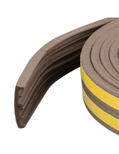 BURLETE CAUCHO PERFIL "E" 9MM/6M - MARRON 2