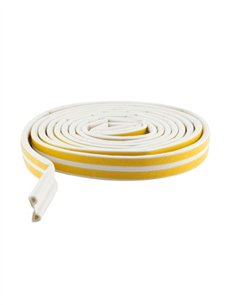 BURLETE CAUCHO PERFIL "P" 9MM/6M - BLANCO 2