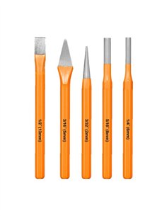 JUEGO 5 PIEZAS CINCELES PERFORADORES WADFOW 2