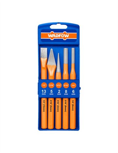 JUEGO 5 PIEZAS CINCELES PERFORADORES WADFOW