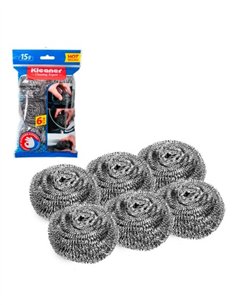 ESTROPAJO DE ACERO PARA LIMPIEZA (PACK 6 UND)