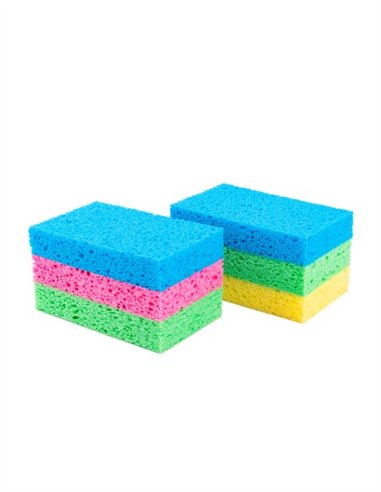 ESPONJA CELULOSA 11X7X2CM (PACK 6UND) KLEANER