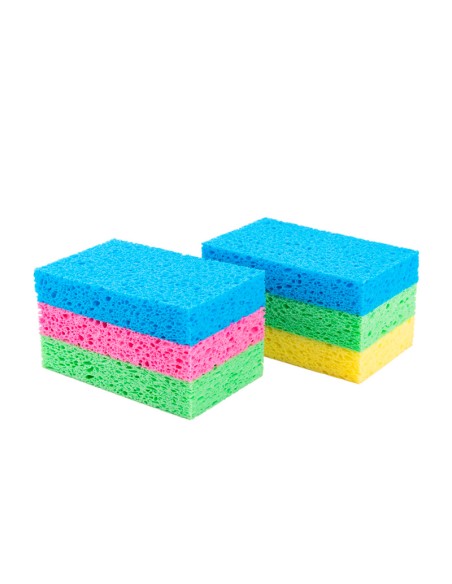 ESPONJA CELULOSA 11X7X2CM (PACK 6UND) KLEANER