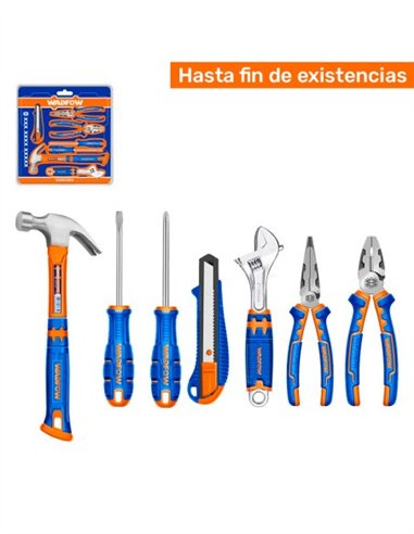 JGO. 7 PIEZAS HERRAMIENTAS MANUALES WADFOW