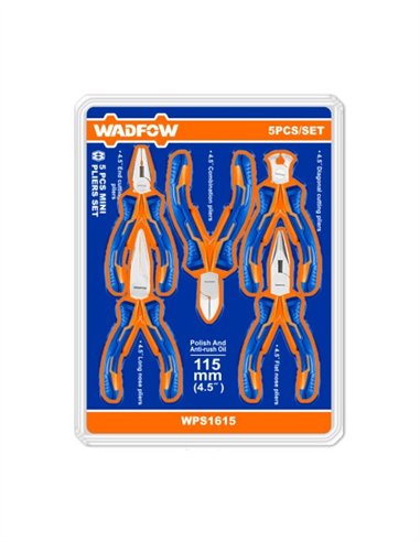 JUEGO 5 PIEZAS ALICATES MINI WADFOW