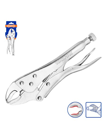 TENAZA DE GRIP BOCAS CURVAS CON CORTE WADFOW