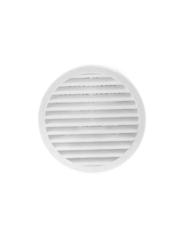 REJILLA REDONDA ABS BLANCA CON MOSQUITERA 100-130MM