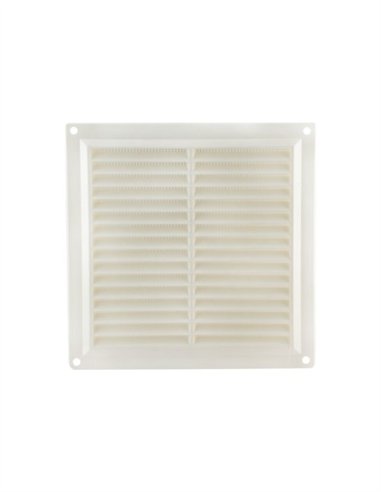 REJILLA PLANA ABS BLANCA C/MOSQUITERA - 200 X 200MM