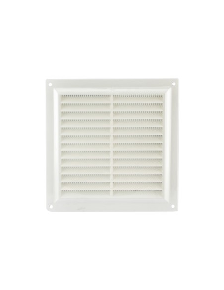 REJILLA PLANA ABS BLANCA C/MOSQUITERA - 170 X 170MM