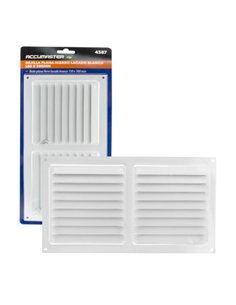REJILLA PLANA HIERRO LACADO BLANCO - 150 X 300MM