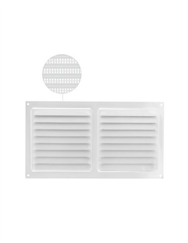 REJILLA PLANA HIERRO LACADO BLANCO - 150 X 300MM