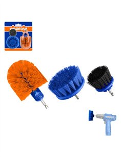 JUEGO 3 PZS CEPILLOS MULTIUSOS PARA TALADRO WADFOW