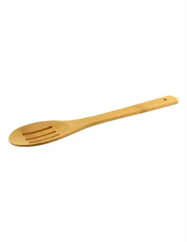 CUCHARA PERFORADA COCINA BAMBÚ 30CM
