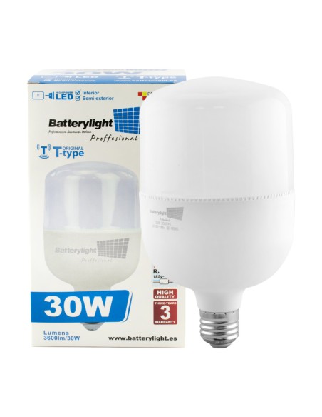 BOMBILLA ALTA POTENCIA TIPO-T 30W - 30W - 3200K