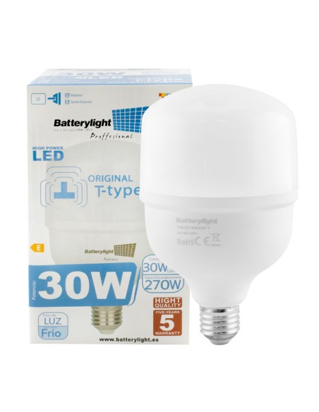 BOMBILLA ALTA POTENCIA TIPO-T 30W - 30W - 3200K
