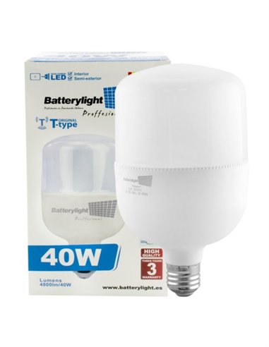 BOMBILLA ALTA POTENCIA TIPO-T 40W - 40W - 6500K