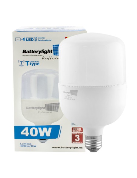BOMBILLA ALTA POTENCIA TIPO-T 40W - 40W - 6500K