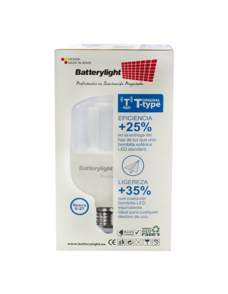 BOMBILLA ALTA POTENCIA TIPO-T 40W - 40W - 6500K