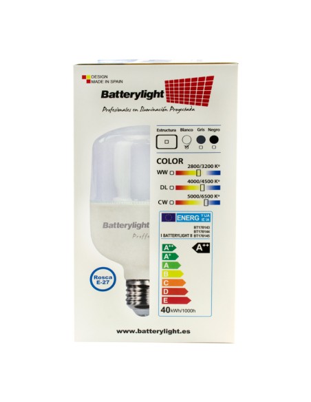 BOMBILLA ALTA POTENCIA TIPO-T 40W - 40W - 6500K