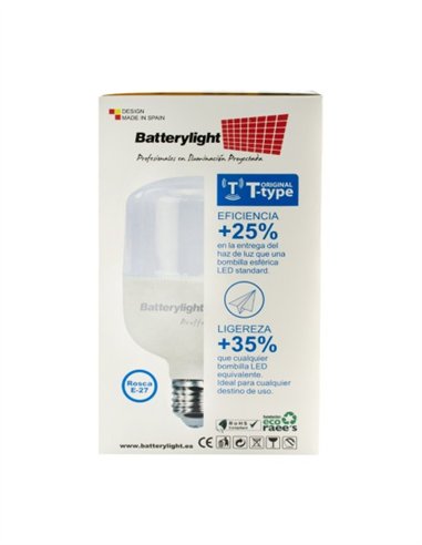 BOMBILLA ALTA POTENCIA TIPO-T 50W - 50W - 6000K