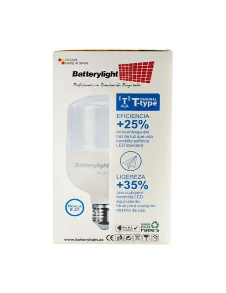 BOMBILLA ALTA POTENCIA TIPO-T 50W - 50W - 6000K