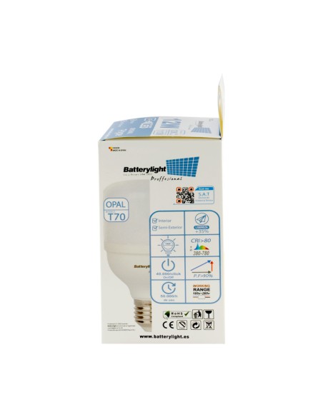 BOMBILLA ALTA POTENCIA TIPO-T 12W - 12W - 6000K LUZ FRÍA